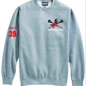FFU Club Lax Heavyweight Cotton Crew Neck Sweatshirt in Grey