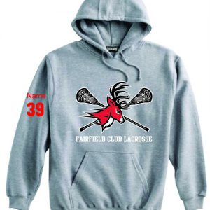 FFU Club Lax Heavyweight Cotton Hoody in Grey