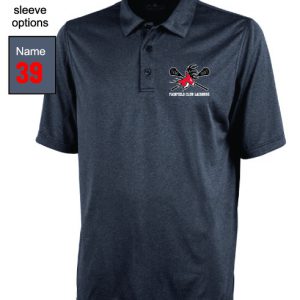 FFU Club Lax Knit Polo in Dark Grey