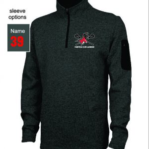 FFU Club Lax Quarter Zip Fleece Pullover in Dark Grey