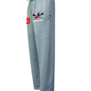 FFU Club Lax Heavyweight Cotton Sweatpants with Pockets in Grey