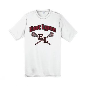 East Lyme Youth Lacrosse Dri-Fit Short Sleeved Shooting Shirt - White