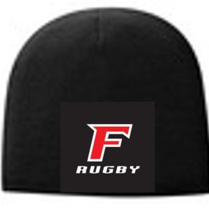 Fairfield U Club Rugby Lined Winter Beanie Hat -Black