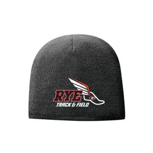 Rye H.S. Track & Field Lined Winter Beanie Hat - One Size - Grey