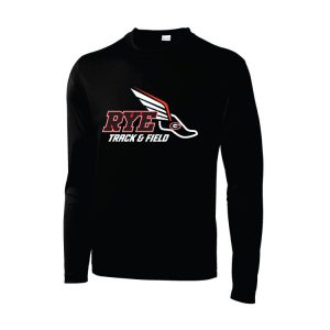 Rye H.S. Track & Field Dri-Fit Moisture Wicking Long Sleeved Shirt - Black