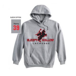 Sleepy Hollow Lacrosse Heavyweight Cotton Hoody in Athletic Grey