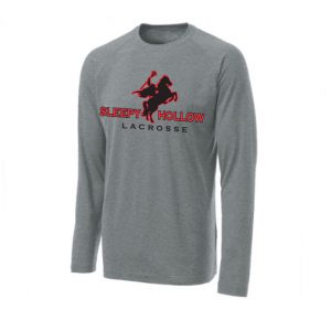 Sleepy Hollow Lacrosse Dri-Fit Moisture Wicking Long Sleeved Shirt - Grey