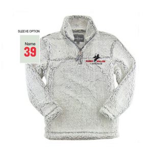 Sleepy Hollow Lacrosse Soft Sherpa Fleece 1/4 Zip Pullover in Frosty Grey