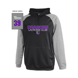 Dragons Lacrosse Performance Hoody in Black & Grey