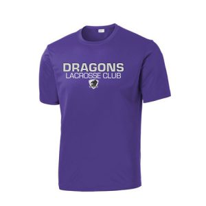 Dragons Lacrosse Dri-Fit Moisture Wicking Short Sleeved Shirt in Purple