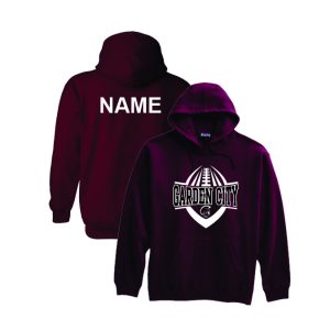 Garden City Football Heavyweight Cotton Hoody in Maroon