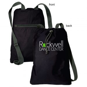 Rockwell Dance Cinch Sak Backpack in Black and Grey