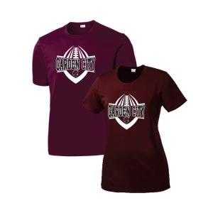 Garden City Football Performance Short Sleeve Shirt in Maroon