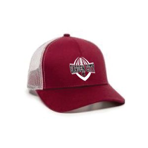 Garden City Football Trucker Hat In Maroon & White