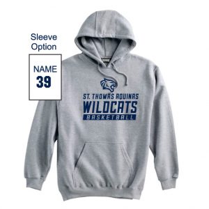 St Thomas Basketball Heavyweight Cotton Hoody in Grey