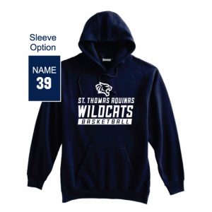 St Thomas Basketball Heavyweight Cotton Hoody in Navy
