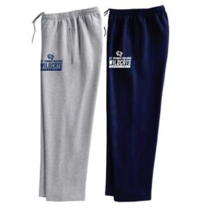 St Thomas Basketball Adult and Youth Fleece Pants with Pockets in Grey or Navy