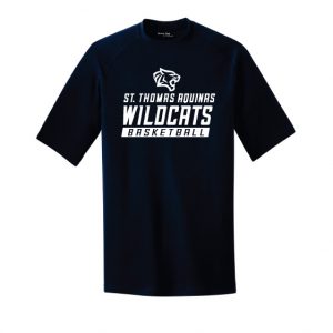 St Thomas Basketball Unisex Short Sleeve Performance Tee in Navy