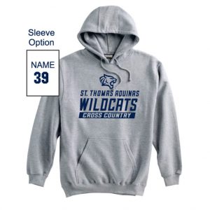 St Thomas Cross Country Heavyweight Cotton Hoody in Grey