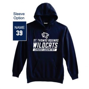St Thomas Cross Country Heavyweight Cotton Hoody in Navy