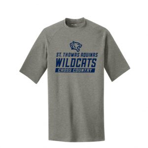 St Thomas Cross Country Unisex Short Sleeve Performance Tee in Grey