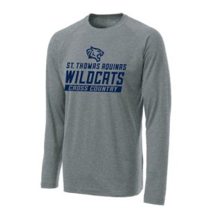 St Thomas Cross Country Unisex Long Sleeve Performance Tee in Grey