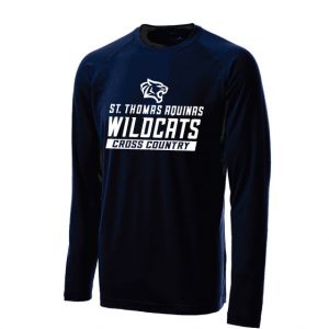 St Thomas Cross Country Unisex Long Sleeve Performance Tee in Navy
