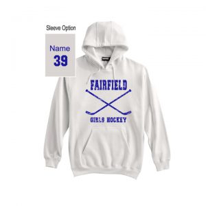 Fairfield Girls Hockey Heavyweight Cotton Hoody in Creamy White