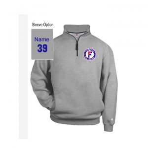 Fairfield Girls Hockey 1/4 Zip Fleece Pullover in Grey