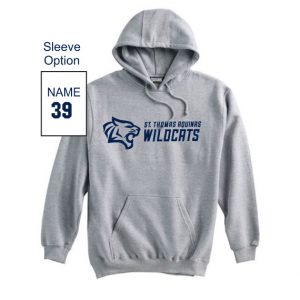 St Thomas Wildcats Heavyweight Cotton Hoody in Grey