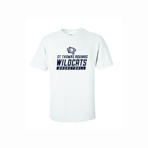 St Thomas Basketball Unisex Short Sleeve Performance Tee in White
