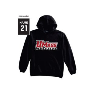 UMASS Lacrosse Cotton Heavyweight Hoody in Black