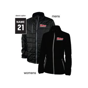 UMASS Lacrosse Quilted Jacket in Black