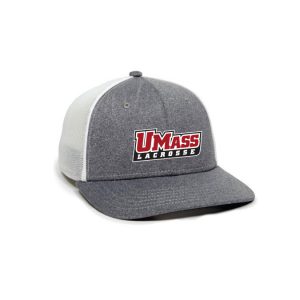 UMASS Lacrosse Trucker Hat In Grey/White