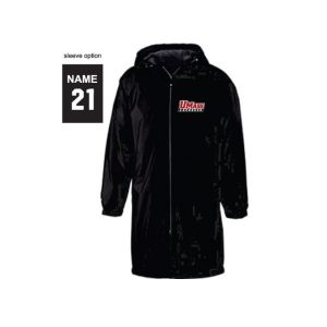 UMASS Lacrosse Sideline Jacket in Black