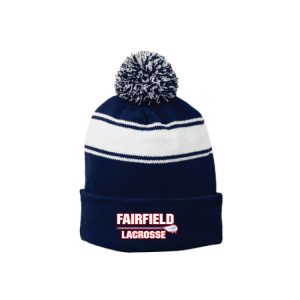 FYL Pom Pom Hat in Navy/White