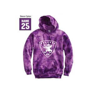 *NEW Pattern*Dragons Lacrosse Tie Dye Cotton Hoody in Purple