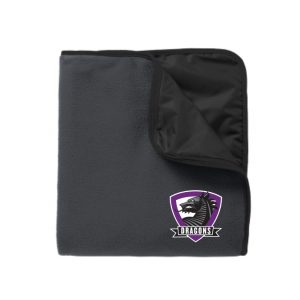 Dragons Lacrosse Fleece Blanket - Dark Grey