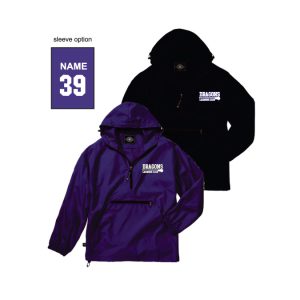 Dragons Lacrosse Team Windbreaker - in Purple OR Black