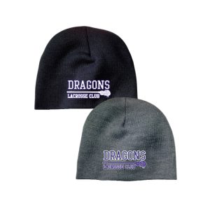 Dragons Lacrosse Lined Winter Beanie in Black OR Grey