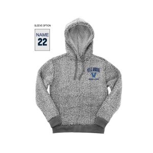 Villanova Swim & Dive Soft Sherpa Fleece Hoody in Grey