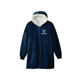 Villanova Swim & Dive Soft Wearable Lodge Blanket in Navy