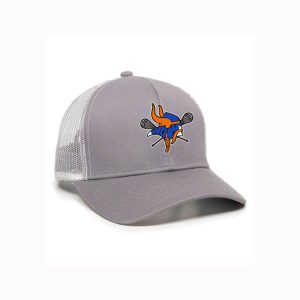 West Orange Lacrosse Trucker Hat in Grey/White