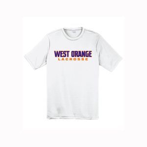 West Orange Lacrosse Short Sleeve Performance Tee in White