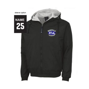 BYLA LINED Hooded Team Jacket in Black