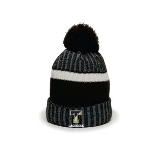 Trumbull HS Men's Lacrosse Pom-Pom Hat - Black/Grey