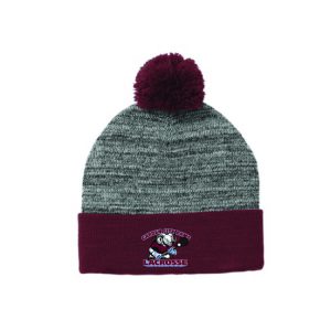 Garden City Rams Lacrosse Pom-Pom Hat - Maroon/Black