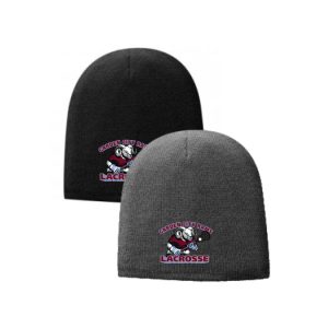Garden City Rams LINED Lacrosse Beanie in Black or Grey