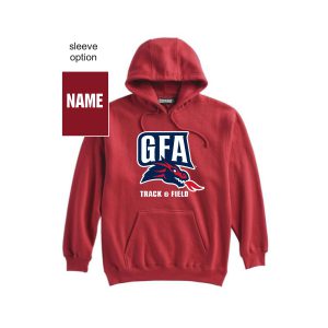GFA Track & Field Heavyweight Hoody in Red
