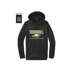 Trumbull HS Men's Lacrosse Wicking Hoody- Black